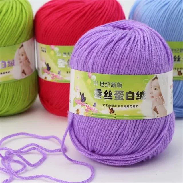 1pc 50g Tricot Yarn for Sale Silk Cotton Yarn Lanas Para Tejer